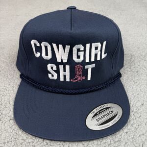 Whiskey Bent Hat Co Snap Back Womens Cowgirl Rope Trucker Cap Western Navy New